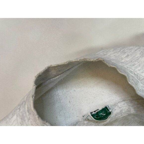 VINTAGE Izod Crewneck Sweatshirt Men Large Gray 90s - Picture 8 of 10